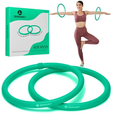 Weighted Fitness Hoop for Arms - Mini Upper Body Exercise Tool to Strengthen Arms and Shoulders - Lightweight Design for Fun Home Workouts(Green)