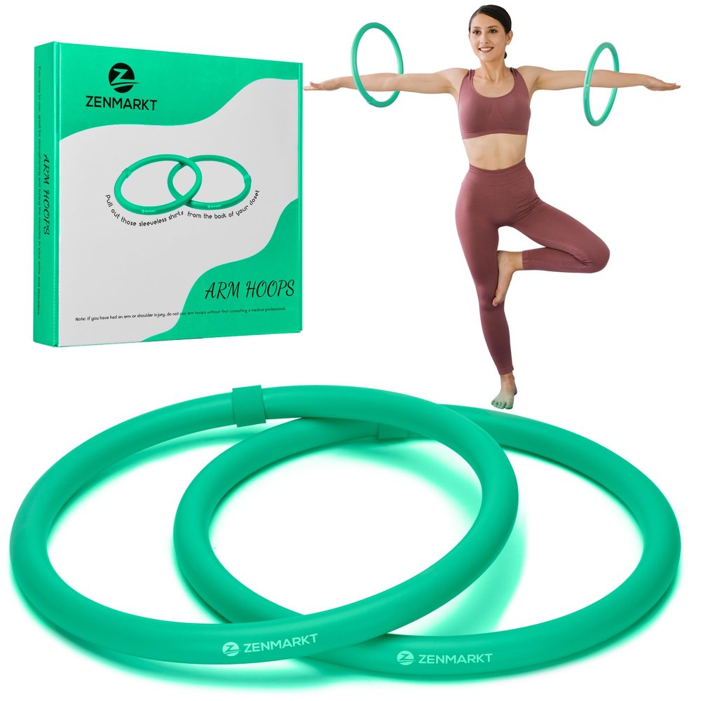 Weighted Fitness Hoop for Arms - Mini Upper Body Exercise Tool to Strengthen Arms and Shoulders - Lightweight Design for Fun Home Workouts(Green)
