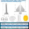 Abimars Boat Anchor Kit, Fluke Anchor with Float, Chain, Rope, Hot-Dipped Galvanized Steel Anchor for Boats 13-26 FT view 2