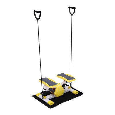 KONGKUNI Stair Stepper, Stepper Machine with Resistance Bands, Fitness Stepper, Exercise Stepping Machine, Twist Stepper for Full Body Workout, Home Fitness Equipment, 330lbs Weight CapacityYellow