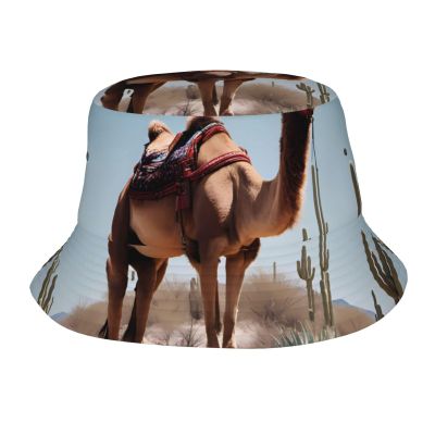 Desert Cute Camel Unisex Lightweight Breathable Foldable Sun Hat for Outdoor Activities Travel Camping Fishing Hat