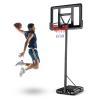 Portable Basketball Hoop Outdoor 43.5 Inch Backboard and Wheels 4.5ft - 10ft Adjustable Height Basketball Stand for Youth Grown-ups Indoor Outdoor Basketball Goal Black view 1