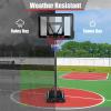 Portable Basketball Hoop Outdoor 43.5 Inch Backboard and Wheels 4.5ft - 10ft Adjustable Height Basketball Stand for Youth Grown-ups Indoor Outdoor Basketball Goal Black view 2