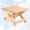 BESPORTBLE Wooden Foldable Stool for Outdoor Indoor Use Lightweight Compact Taboret Easy to Carry for Camping Fishing Picnics Durable Real Wood Design Light Yellow view 3