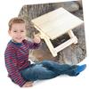 BESPORTBLE Wooden Foldable Stool for Outdoor Indoor Use Lightweight Compact Taboret Easy to Carry for Camping Fishing Picnics Durable Real Wood Design Light Yellow view 4