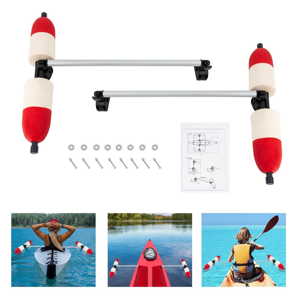 LIYUANJUN 2PCS Kayak Stabilizers, Outrigger Stabilizer System for Marine Boat Canoe Fishing Sidekick Kit Pair Outriggers for Boats