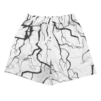 DIOTSR Mens Graphic Print Shorts Cool Mesh Basketball Shorts Casual Flat Front Shorts Summer Drawstring (Twig - White,X-Large)