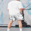 DIOTSR Mens Graphic Print Shorts Cool Mesh Basketball Shorts Casual Flat Front Shorts Summer Drawstring (Twig - White,X-Large) view 3