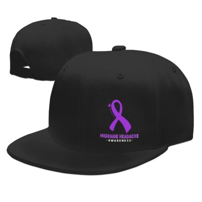 Adjustable Migraine Headache Awareness Hat Adult Casual Flat Bill Baseball Cap Trucker Caps for Sports Outdoor83 Black
