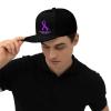 Adjustable Migraine Headache Awareness Hat Adult Casual Flat Bill Baseball Cap Trucker Caps for Sports Outdoor83 Black view 2