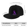 Adjustable Migraine Headache Awareness Hat Adult Casual Flat Bill Baseball Cap Trucker Caps for Sports Outdoor83 Black view 4