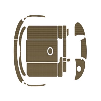 ATDEK 1996-2005 Baja 302 Boss Cockpit & Swim Platform Bow 1/4 6mm eva Faux Teak Deck Surfing Boat Fishing Boat Motorcycle Hurts crapet Non-Slip mat Marine Floor (Coffee Over Black)