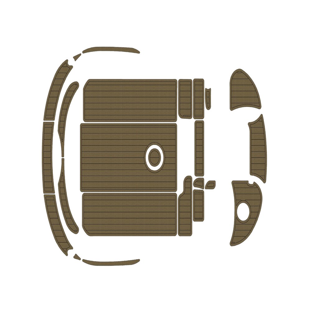 ATDEK 1996-2005 Baja 302 Boss Cockpit & Swim Platform Bow 1/4 6mm eva Faux Teak Deck Surfing Boat Fishing Boat Motorcycle Hurts crapet Non-Slip mat Marine Floor (Coffee Over Black)