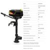 48V Electric Outboard HANGKAI 1000W 4.0HP Outboard Boat Motor Engine Boat Heavy Duty Trolling Motor Fishing Boat Engine for Inflatable Boats, Iron Boats, Plastic Boat, 3700rpm Short Shaft view 2