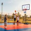 Portable Basketball Hoop Outdoor 32Inch Backboard and Wheels 4.5ft - 10ft Adjustable Height Basketball Stand for Youth Grown-ups Indoor Outdoor Basketball Goal Black view 4