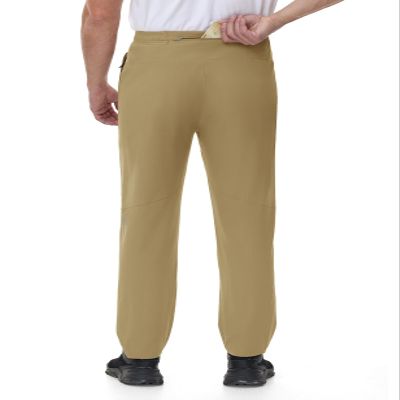 TBMPOY Men's Hiking Pants Lightweight Quick Dry Athletic Pants Stretch Casual Water Resistant Travel Pants 3 Zipper Pockets(KI,S) Khaki