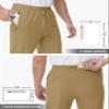 TBMPOY Men's Hiking Pants Lightweight Quick Dry Athletic Pants Stretch Casual Water Resistant Travel Pants 3 Zipper Pockets(KI,S) Khaki view 3