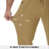 TBMPOY Men's Hiking Pants Lightweight Quick Dry Athletic Pants Stretch Casual Water Resistant Travel Pants 3 Zipper Pockets(KI,S) Khaki view 4