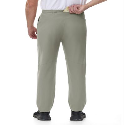 TBMPOY Men's Hiking Pants Lightweight Quick Dry Athletic Pants Stretch Casual Water Resistant Travel Pants 3 Zipper Pockets(LG,L)