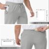 TBMPOY Men's Hiking Pants Lightweight Quick Dry Athletic Pants Stretch Casual Water Resistant Travel Pants 3 Zipper Pockets(LG,L) view 3