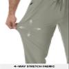 TBMPOY Men's Hiking Pants Lightweight Quick Dry Athletic Pants Stretch Casual Water Resistant Travel Pants 3 Zipper Pockets(LG,L) view 4