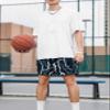 DIOTSR Mens Graphic Print Shorts Cool Mesh Basketball Shorts Casual Flat Front Shorts Summer Drawstring (Twig - Navy,Medium) view 2