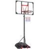 Portable Basketball Hoop Outdoor 33Inch Backboard and Wheels 6.4ft - 8.5ft Adjustable Height Basketball Stand for Youth Grown-ups Indoor Outdoor Basketball Goal Black view 1