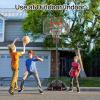 Portable Basketball Hoop Outdoor 33Inch Backboard and Wheels 6.4ft - 8.5ft Adjustable Height Basketball Stand for Youth Grown-ups Indoor Outdoor Basketball Goal Black view 3
