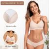 OEAK Womens Wireless Bras Comfortable Push Up Bra No Underwire Bra Full Support Lift Bralette Everyday Seamless Tshirt Bras Nude M view 2