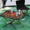 GOODOLD Christmas Pattern Beach Camping Table, Easy Fold-Up Design & Portable with Carry Bag  Ideal for Outdoor BBQ, Picnic, Campsites view 2