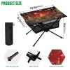 GOODOLD Christmas Pattern Beach Camping Table, Easy Fold-Up Design & Portable with Carry Bag  Ideal for Outdoor BBQ, Picnic, Campsites view 3