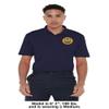 Campus Lab Quinnipiac University Adult Men's Polo Left Chest Logo, Navy, X-Large view 3
