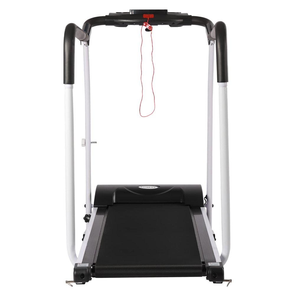 Gbonklong 220LBS Capacity Walking Treadmill with Long Handrail for Balance, Recovery Fitness Exercise Machine Foldable, Health and Fitness Treadmill for Elderly Use with Holder & 2 Cup & LCD Display