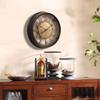 OrBheS Wall Clock Brown European-Style Fashion Wall Clock Living Room Personality Bedroom Wall Table Retro Creative Single-Sided Clock Wall Decoration 37 * 37 (cm) view 3