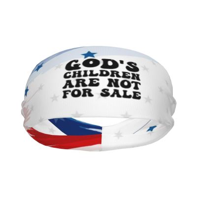UNDEX God's Children are Not for Sale Sweatbands Unisex Sport Headdress Non Slip Headbands Stretch Hairbands for Yoga Running Cycling Workout Spa Fitness Golf Basketball Baseball Volleyball, Black