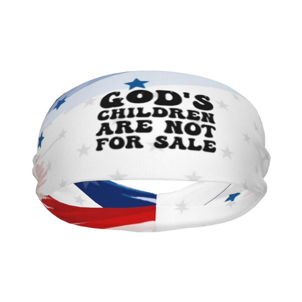 UNDEX God's Children are Not for Sale Sweatbands Unisex Sport Headdress Non Slip Headbands Stretch Hairbands for Yoga Running Cycling Workout Spa Fitness Golf Basketball Baseball Volleyball, Black