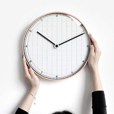 OrBheS Wall Clock Modern Minimalist Living Room Wall Clock Fashion Mute Round Hanging Restaurant Table 30CM * 30CM * 4.3CM (Color : White) (Color : White)