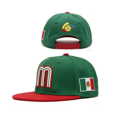 1 Mexican National Flag Baseball Cap, Mother and Child M Embroidered Logo hat(Green)