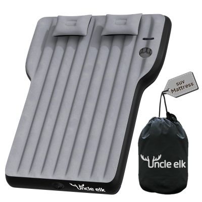 Uncle elk Tesla Model Y Mattress, Inflatable SUV Mattress for Portable Camping Mattress, Foldable Air Mattress with Air Pump and Storage Bag for Tesla Model Y and SUV Travel, Gray