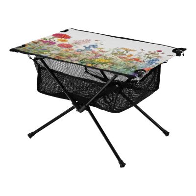 GOODOLD Abstract Field Art Beach Camping Table, Easy Fold-Up Design & Portable with Carry Bag  Ideal for Outdoor BBQ, Picnic, Campsites