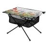 GOODOLD Abstract Field Art Beach Camping Table, Easy Fold-Up Design & Portable with Carry Bag  Ideal for Outdoor BBQ, Picnic, Campsites view 1