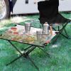 GOODOLD Abstract Field Art Beach Camping Table, Easy Fold-Up Design & Portable with Carry Bag  Ideal for Outdoor BBQ, Picnic, Campsites view 2