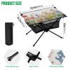 GOODOLD Abstract Field Art Beach Camping Table, Easy Fold-Up Design & Portable with Carry Bag  Ideal for Outdoor BBQ, Picnic, Campsites view 3
