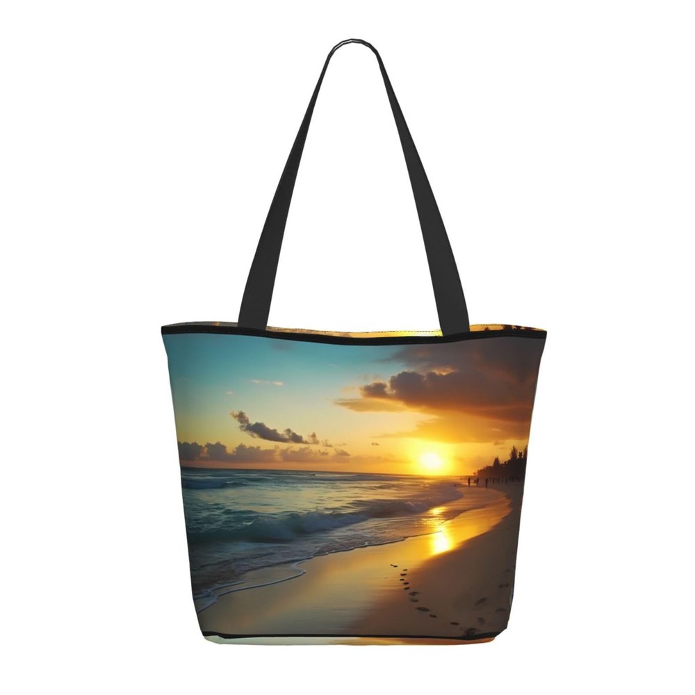MELPHI Beach Printed Fashionable Large Handbag And Shoulder Bag, Suitable For Various Daily Use