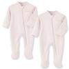 Eleven's Kingdom Baby Pajamas 0-3 Months Beige Cotton Baby Boy Sleeper Sleepers PJs with Mitten Cuffs,2 Way Zipper Baby Boy Clothes Onesie Footies Infant Sleep and Play Beige 0-3 Months view 1