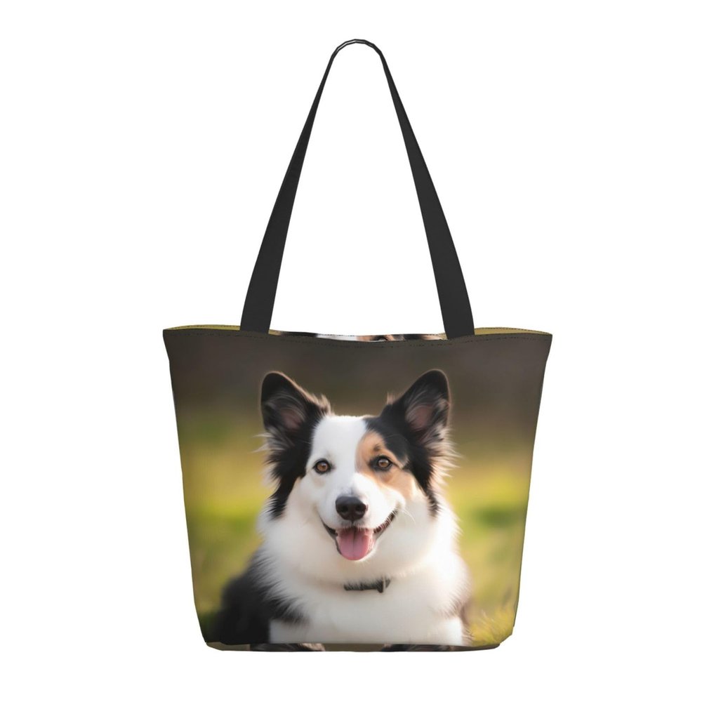 MELPHI Dog Printed Fashionable Large Handbag And Shoulder Bag, Suitable For Various Daily Use
