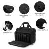 PROFOCUS Small Range Bag For 2 Pistols Gun Range Bags For Handguns And Ammo Dual Pistol Handgun Revolver Hunting Bag Gun Carrying Case/Lockable Zippers view 4