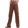 Wide Leg Jeans Women Cargo Pants Fashion Y2K Teen Girls High Waisted Streetwear Jogger Pants Baggy Parachute Sweatpants view 1
