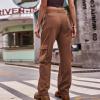 Wide Leg Jeans Women Cargo Pants Fashion Y2K Teen Girls High Waisted Streetwear Jogger Pants Baggy Parachute Sweatpants view 3