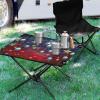 GOODOLD Christmas Pattern Beach Camping Table, Easy Fold-Up Design & Portable with Carry Bag  Ideal for Outdoor BBQ, Picnic, Campsites view 2
